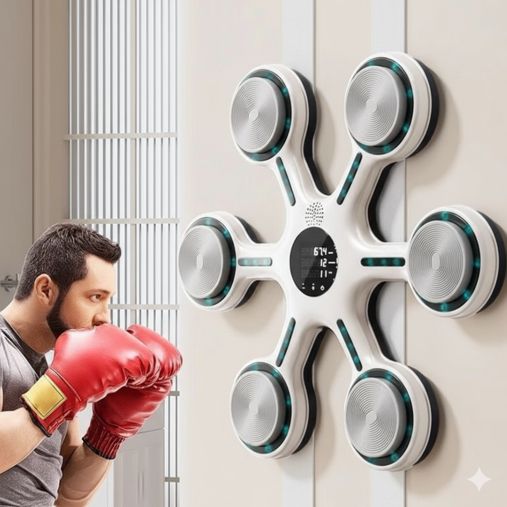 Smart Music Boxing Machine: Wall-Mounted Target for Fun Fitness & Stress Relief