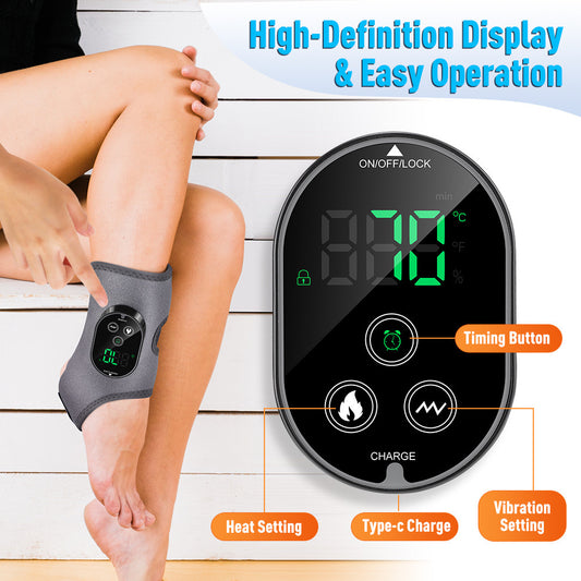 Hot Compress Vibration Foot Massager – Electric Heating Therapy Wrap for Pain Relief, Relaxation & Improved Blood Circulation