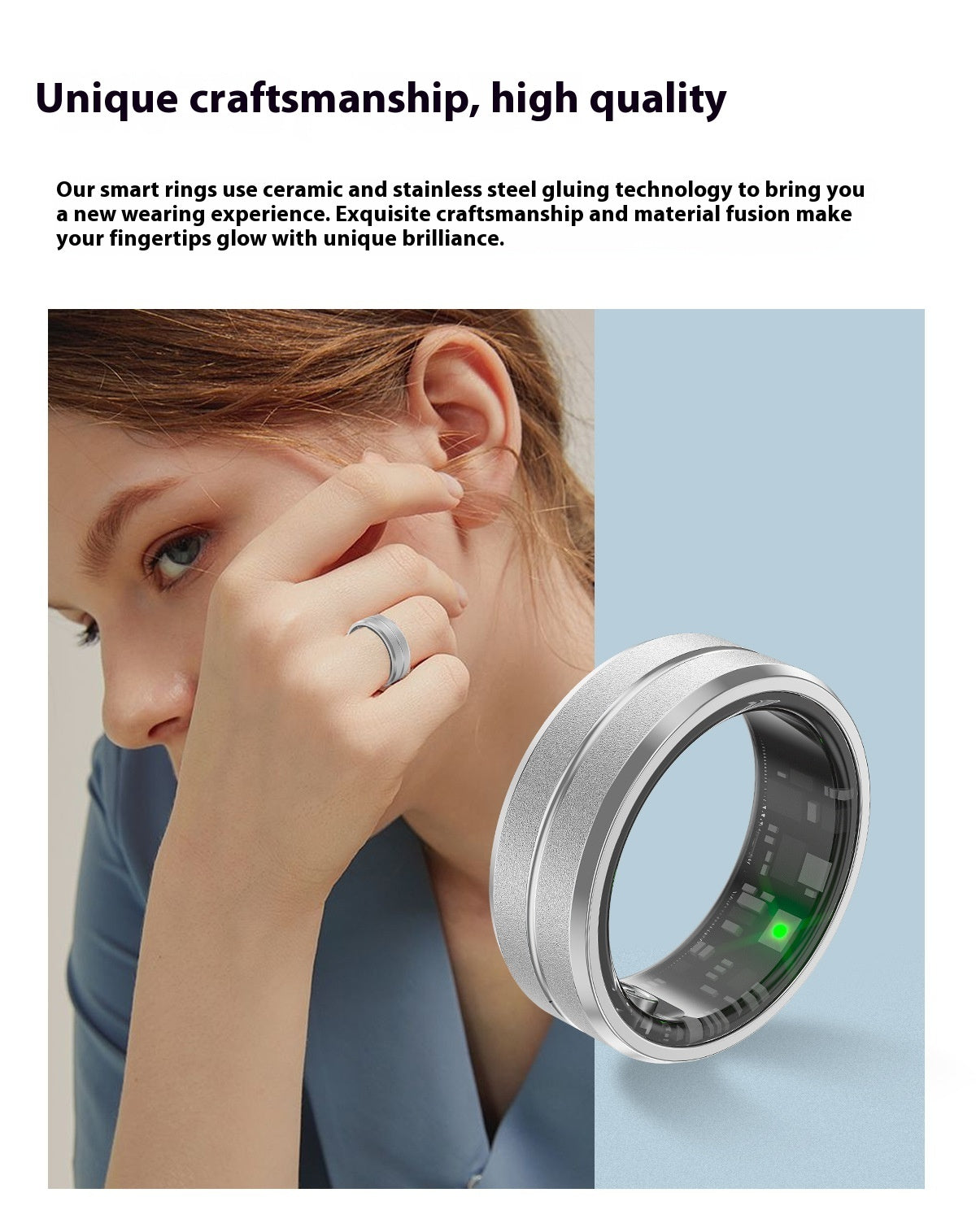 Smart Ring for Men & Women – Waterproof, Tracks Sleep, Heart Rate & Oxygen