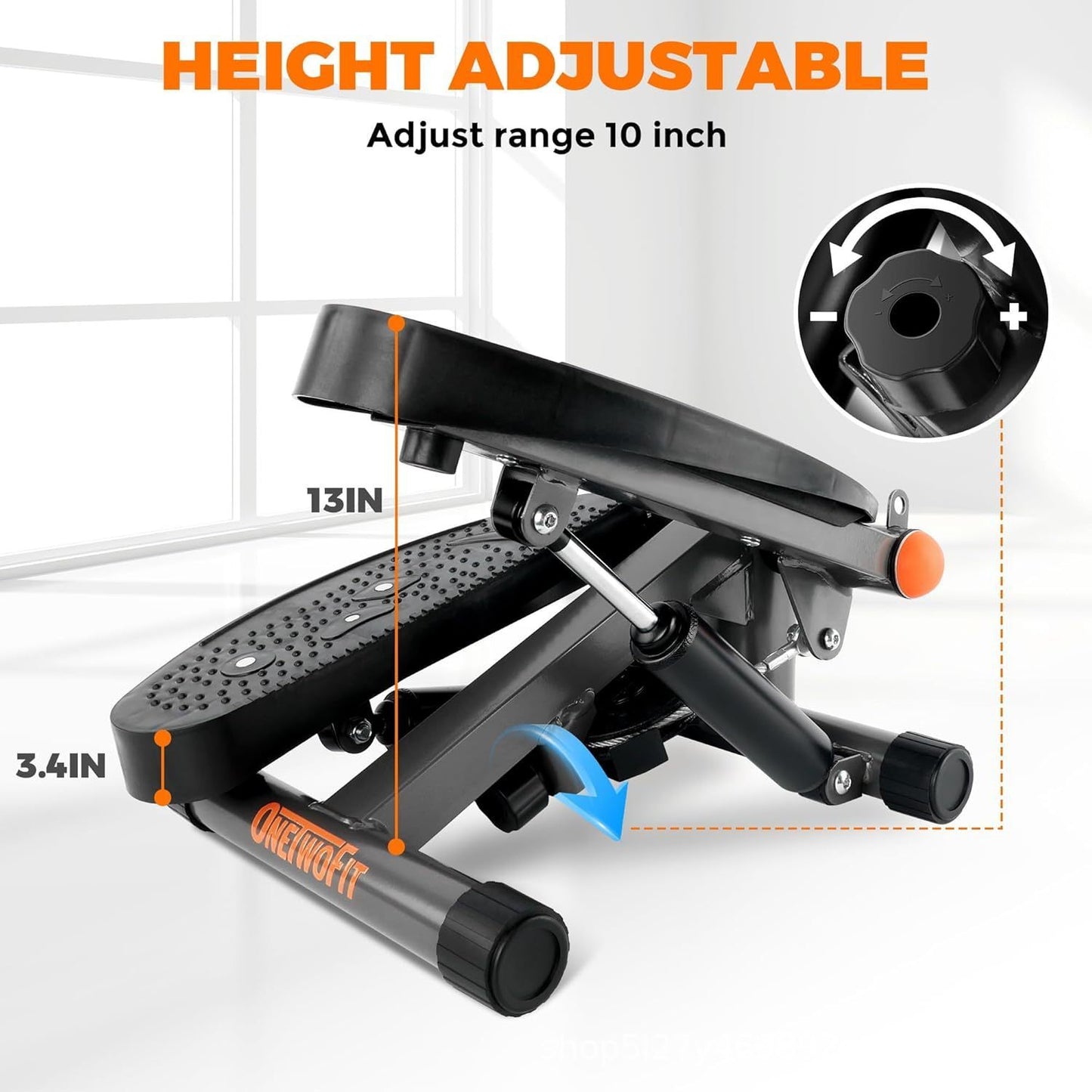 Compact Mini Step Machine with Pull Rope - Perfect for Home Workout